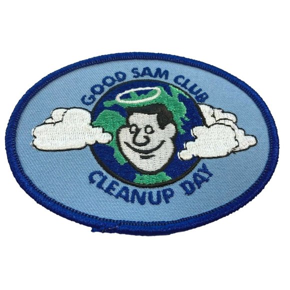 Good Sam RV Club Clean Up Day Patch Embroidered Vintage Souvenir 4" Across - Picture 1 of 7